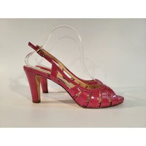 Cole Haan Patent Leather 3 Inch Slingback High Heels Pumps Womens 8.5 D27133